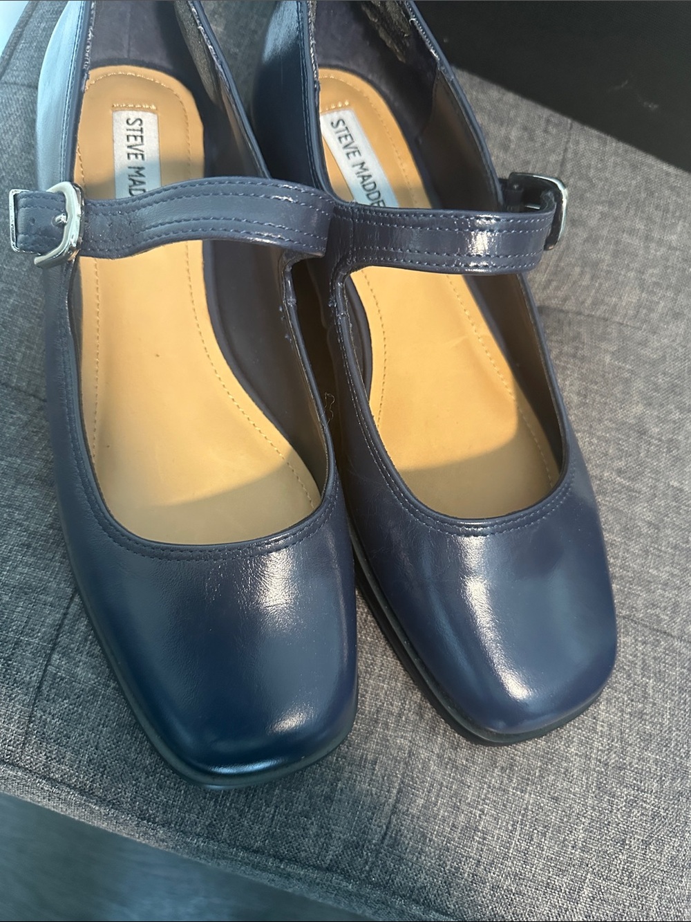Steve Madden Navy Blue Mary Jane Flats